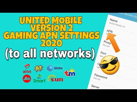 You are currently viewing United Mobile  Version 2 – New Gaming APN Settings 2020 | Globe Tm TNT Sun Smart Jio Airtel