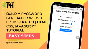Build a Password Generator Website from Scratch: HTML, CSS, JavaScript Tutorial