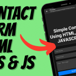 Easy Contact Form Design HTML, CSS & JavaScript Tutorial